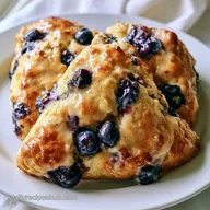 Blueberry Lemon Scones with Lemon Glaze
