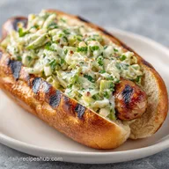 Brilliant Hot Dog with Wild Garlic: Zesty Slaw