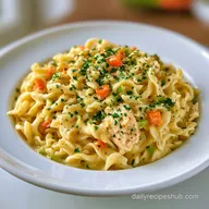 One-Pot Chicken Pot Pie Noodle Skillet