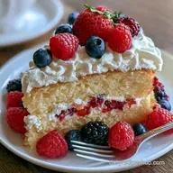 Easy Fruit Layer Cake for 12 Servings