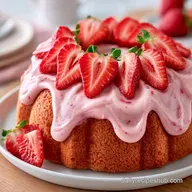 Fresh Strawberry Cake for 12 Servings
