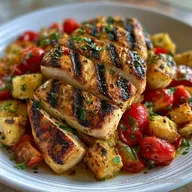 Grilled Chicken Panzanella in 35 Minutes
