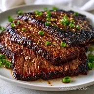 Grilled Korean Flank Steak for 4 Servings