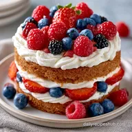 Homemade Berry Layer Cake: 10 Servings