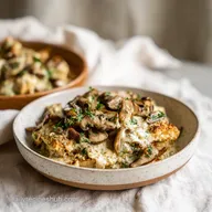 Keto Chicken Mushroom Casserole: Creamy and Savory