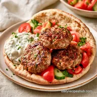 Lamb Pita Burgers for 4 Servings