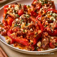 Lamb Stuffed Peppers with Feta