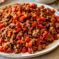 Red Pepper Lamb Skillet in 35 Minutes