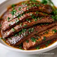 Slow Cooker Flank Steak for 6 Servings