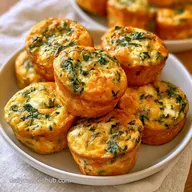 Spinach Cottage Cheese Frittatas: Baked