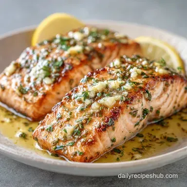 Garlic Butter Salmon in 15 Minutes Recipe Card