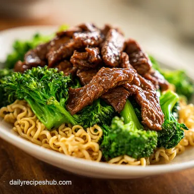 Beef and Broccoli Ramen Stir Fry: Pan-Seared in 25 Minutes Recipe Card
