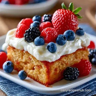 Berry Cream Cheese Sheet Cake for 12 Recipe Card