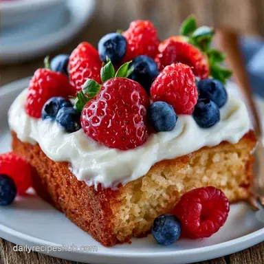 Berry Cream Cheese Sheet Cake for 12