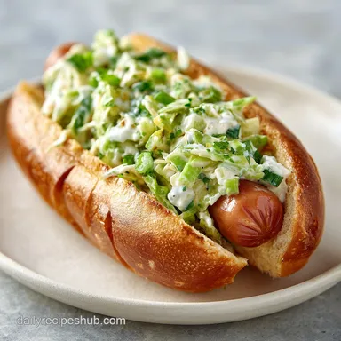 Brilliant Hot Dog with Wild Garlic for 4 Recipe Card