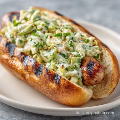 Brilliant Hot Dog with Wild Garlic for 4