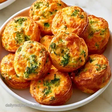 Broccoli Cheddar Muffins in 25 Minutes Recipe Card
