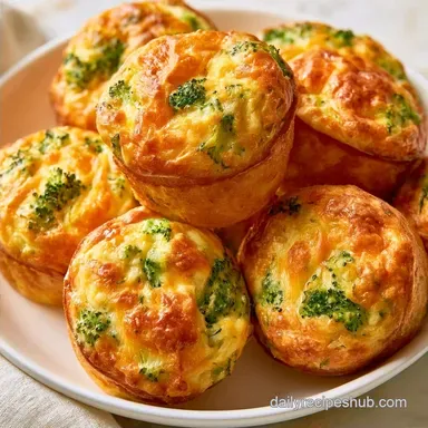 Broccoli Cheddar Muffins in 25 Minutes