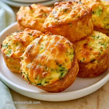 Cheddar Zucchini Muffins in 30 Minutes Recipe Card
