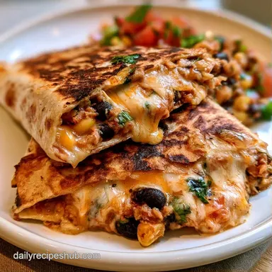 Black Bean Quesadillas in 25 Minutes Recipe Card