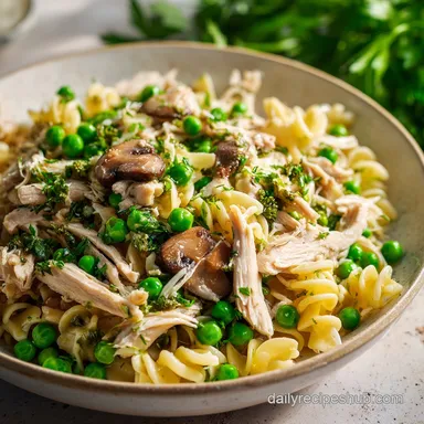 Chicken Tetrazzini Recipe for 8 Servings Recipe Card