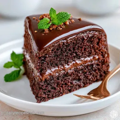 Fudgy Chocolate Zucchini Cake Recipe Card