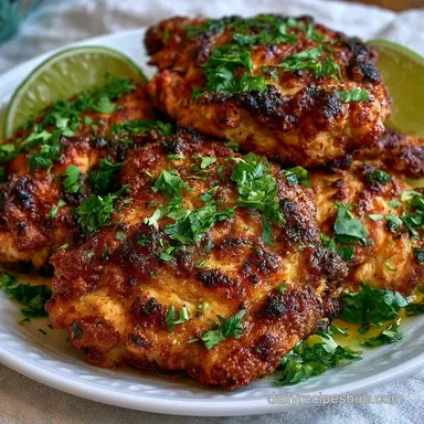 Cilantro Lime Chicken for 6 Servings Recipe Card