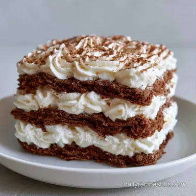 Classic Chocolate Icebox Cake: No-Bake Recipe Card