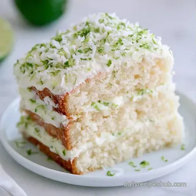 Coconut Lime Layer Cake with Coconut Milk Recipe Card