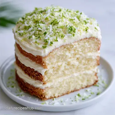 Coconut Lime Layer Cake with Coconut Milk