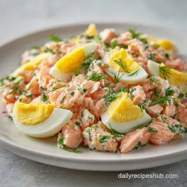 Creamy Canned Salmon Salad in 10 Minutes Recipe Card