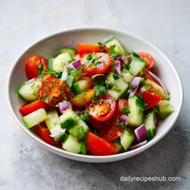 Cucumber Tomato Salad in 15 Minutes