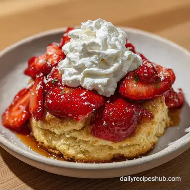 Easy Strawberry Shortcake for 8 Servings Recipe Card