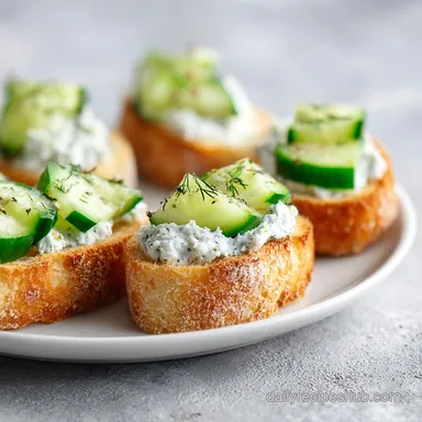 Cucumber Sandwiches with Cream Cheese and Dill in 20 Minutes Recipe Card