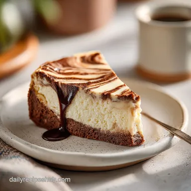 Coffee Cheesecake with Espresso Swirl (12 Servings) Recipe Card