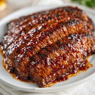 Flank Steak Slow Cooker Fajitas for 8 Recipe Card