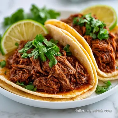 Flank Steak Slow Cooker Tacos for 6 Recipe Card
