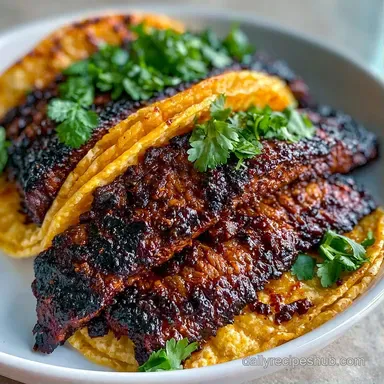Flank Steak Tacos Marinade for 8 Servings Recipe Card