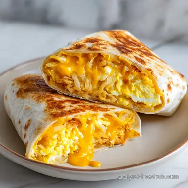 Freezer Breakfast Burritos: Meal Prep Recipe Card