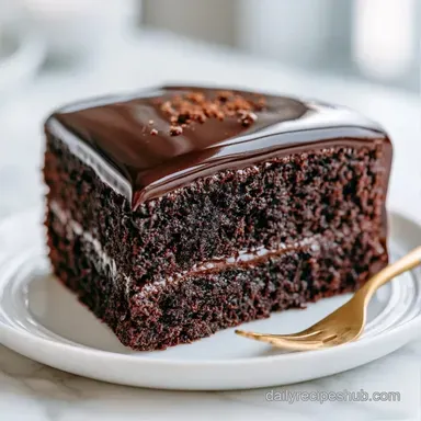Fudgy Chocolate Zucchini Cake for 12 Recipe Card