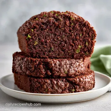 Dark Chocolate Zucchini Bread: 85 Min Recipe Card