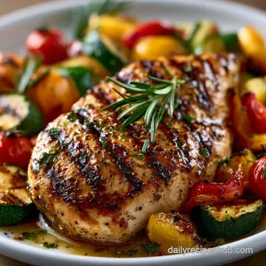 Grilled Chicken & Veggies in 30 Min Recipe Card