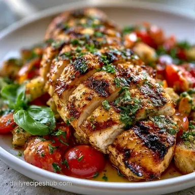 Grilled Chicken Panzanella in 35 Minutes Recipe Card