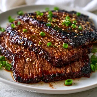 Grilled Korean Flank Steak for 4 Servings