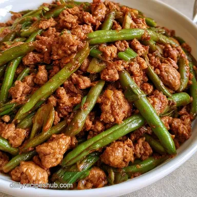 Ground Lamb Stir Fry in 25 Minutes Recipe Card