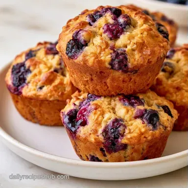 Blueberry Muffins with Greek Yogurt Recipe Card