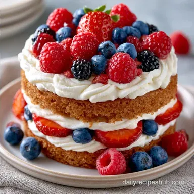 Homemade Berry Layer Cake: 10 Servings