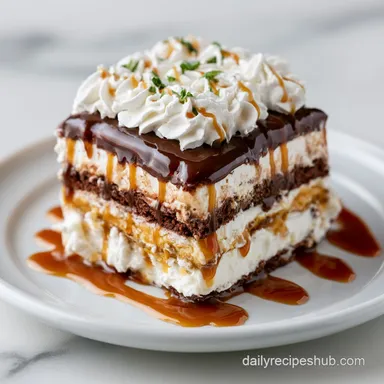 Hot Fudge Ice Cream Cake for 12 Slices