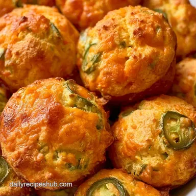Jalapeno Cheddar Muffins in 30 Minutes Recipe Card