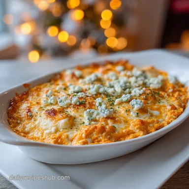 Keto Buffalo Chicken Dip for 10 Servings: Creamy and Baked Recipe Card